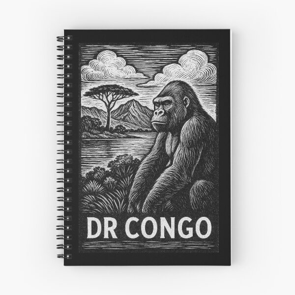 Item preview, DR Congo Linocut Style  designed and sold by Thistle-TShop.