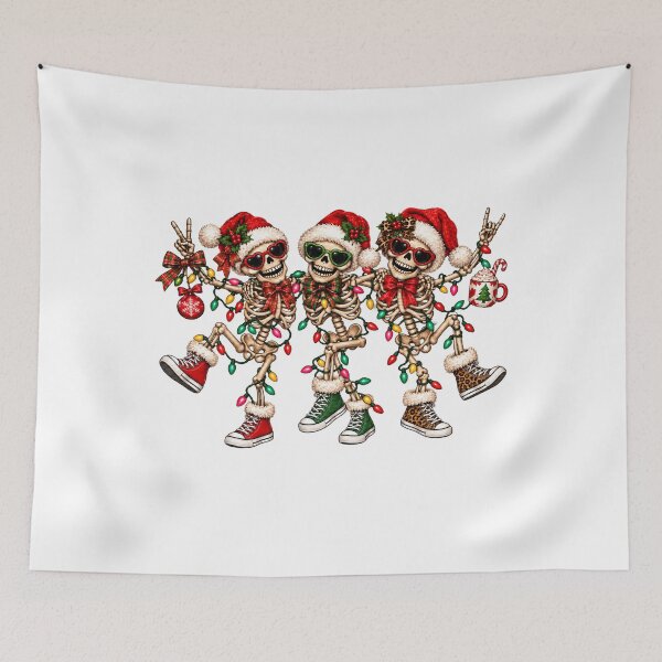 Item preview, Funny Dancing Santa Skeletons Holiday Festive Lights  designed and sold by MiteKangerin.