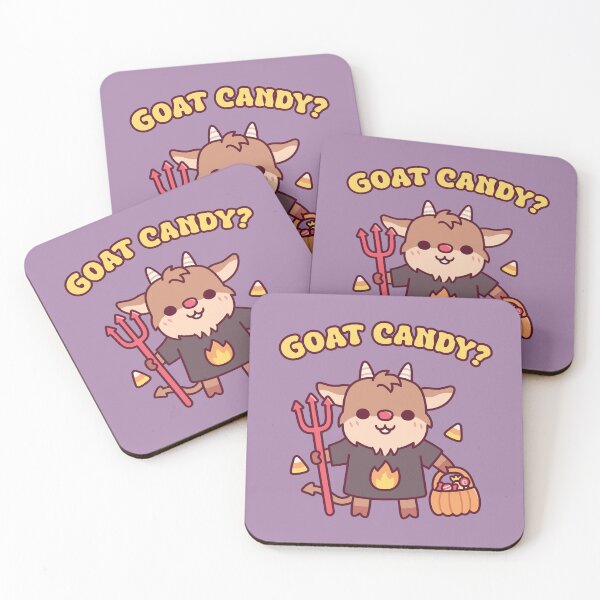 Item preview, Cute Devil Goat Trick Or Treat - Goat Candy Pun designed and sold by rustydoodle.