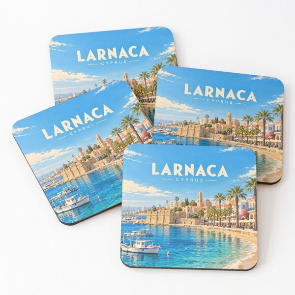 Item preview, Larnaca Vintage Cyprus Coastal City Art designed and sold by MichaeIRellov.
