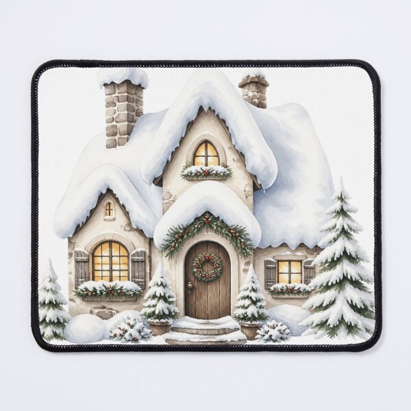 Item preview, Cozy Snow Covered Christmas Cottage designed and sold by takeng07.