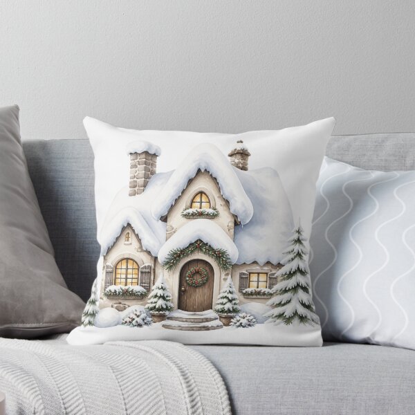 Item preview, Cozy Snow Covered Christmas Cottage designed and sold by takeng07.
