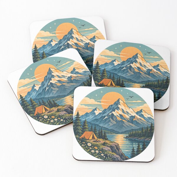 Item preview, Vintage Alpine Mountain Camping Adventure designed and sold by T-ShirtTerrace.