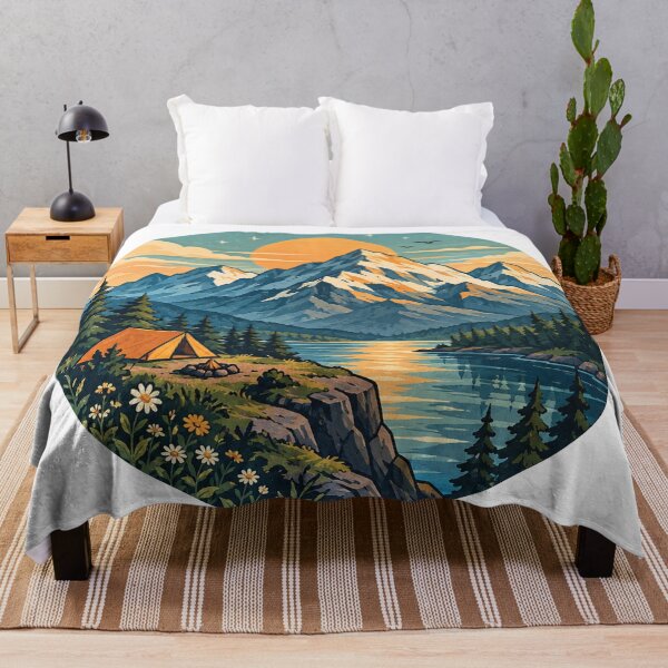 Item preview, Vintage Alpine Mountain Camping Adventure designed and sold by T-ShirtTerrace.