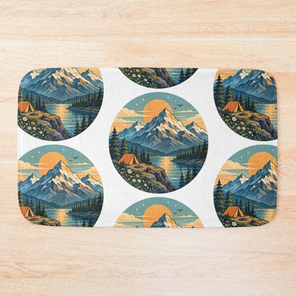 Item preview, Vintage Alpine Mountain Camping Adventure designed and sold by T-ShirtTerrace.