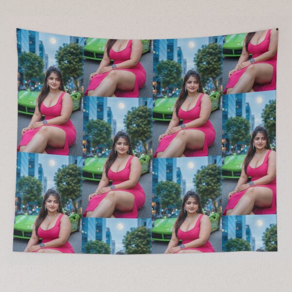 Item preview, Beautiful Indian Model with Green Sports Car designed and sold by Biswo10.