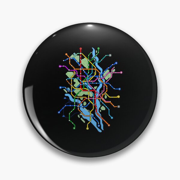 Item preview, Colorful Subway Transit Map Urban Network Design designed and sold by stmpdwrld.