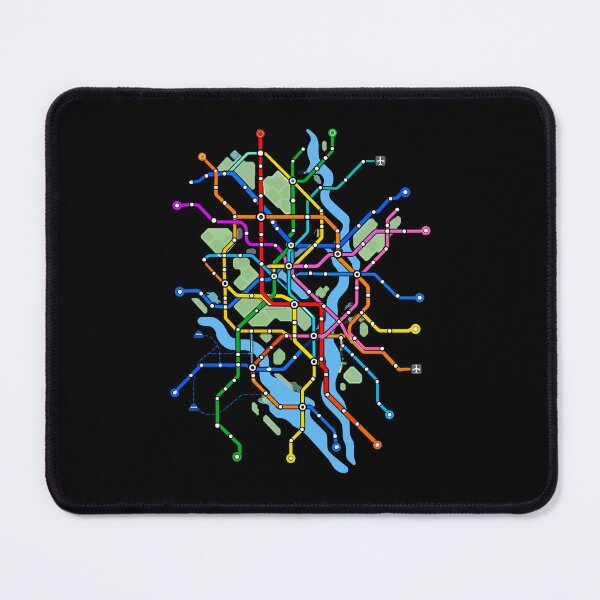 Item preview, Colorful Subway Transit Map Urban Network Design designed and sold by stmpdwrld.