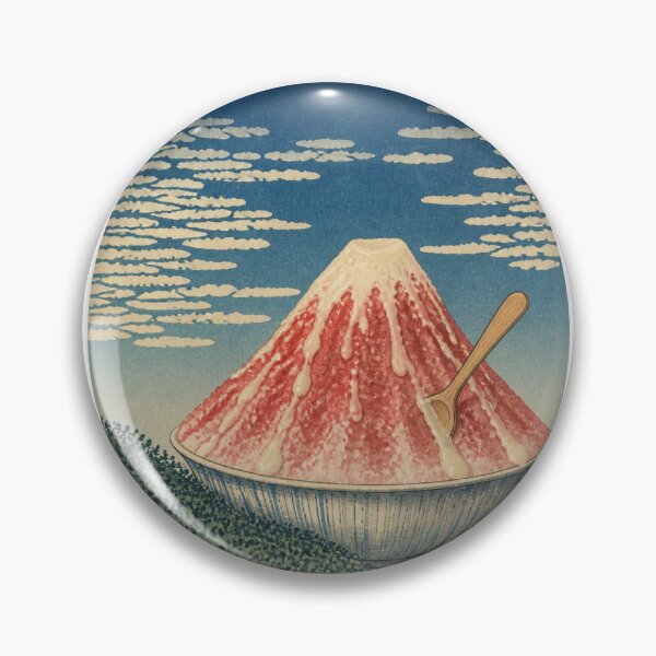 Item preview, Red Fuji Shaved Ice | Masterpiece Food Parody | Japanese Design designed and sold by JapanMemoir.