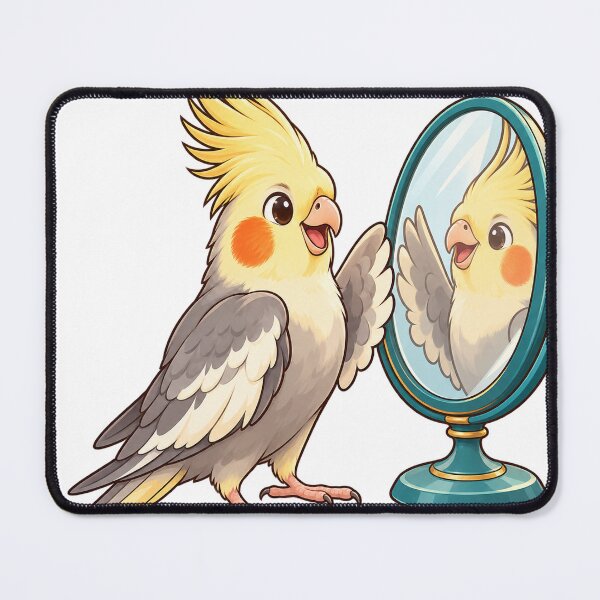 Item preview, Cockatiel Mirror Pep Talk designed and sold by CozyMigo.