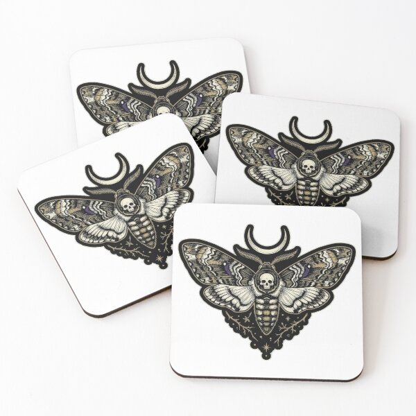 Item preview, Death's Head Moth with Crescent Moon designed and sold by Lokananta.