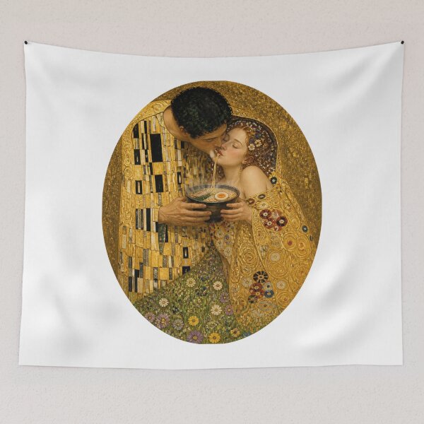 Item preview, The Ramen Kiss | Masterpiece Food Parody | Japanese Design designed and sold by JapanMemoir.
