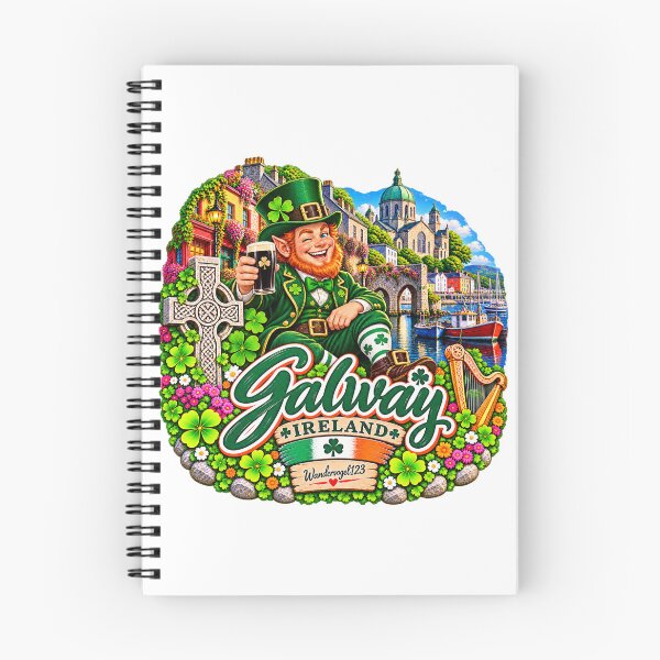 Item preview, Galway Ireland – Fun Leprechaun Shamrocks & Celtic Vintage Design designed and sold by Wandervogel123.