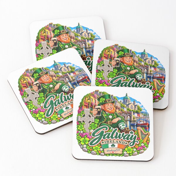 Item preview, Galway Ireland – Fun Leprechaun Shamrocks & Celtic Vintage Design designed and sold by Wandervogel123.