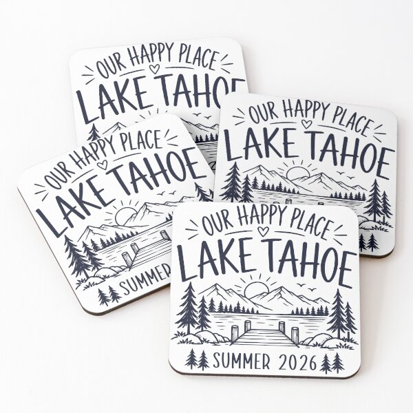 Item preview, Our Happy Place Lake Tahoe, Personalized Lake Camping, Summer 2026 Adventure, Family Lake Getaway, Mountain Lake Memories designed and sold by TeeVerse27.