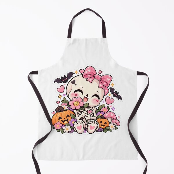 Item preview, Sweet Little Skeleton – Cute Kawaii Halloween Flower Sticker designed and sold by RJACreative.