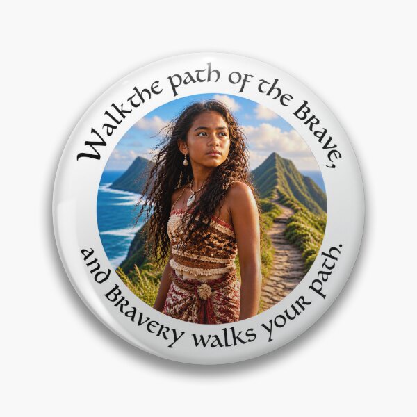 Item preview,  Polynesian Courage Proverb - Walk the path of the brave | Pacific Art designed and sold by ShakaLife.org.