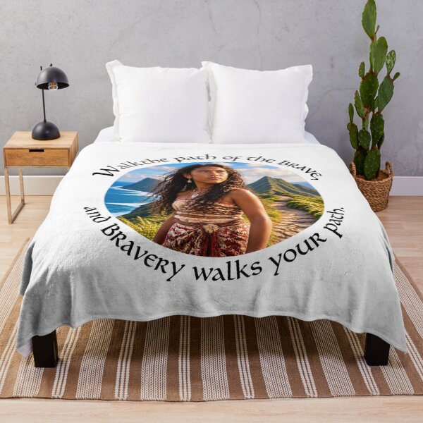 Item preview,  Polynesian Courage Proverb - Walk the path of the brave | Pacific Art designed and sold by ShakaLife.org.