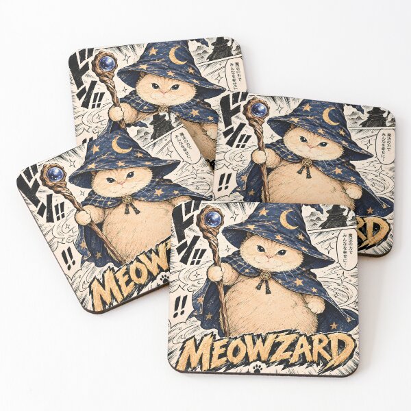 Item preview, Fat Cat Wizard Anime Style for Cat Lover designed and sold by LEMONEKO.