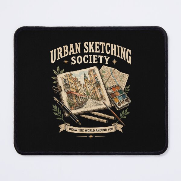 Item preview, Urban Sketching Society Vintage Artist Sketchbook designed and sold by DeliqBrands.