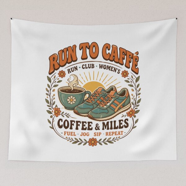 Item preview, Run To Caffe Coffee And Miles Run Club Womens designed and sold by ChotipahArt.