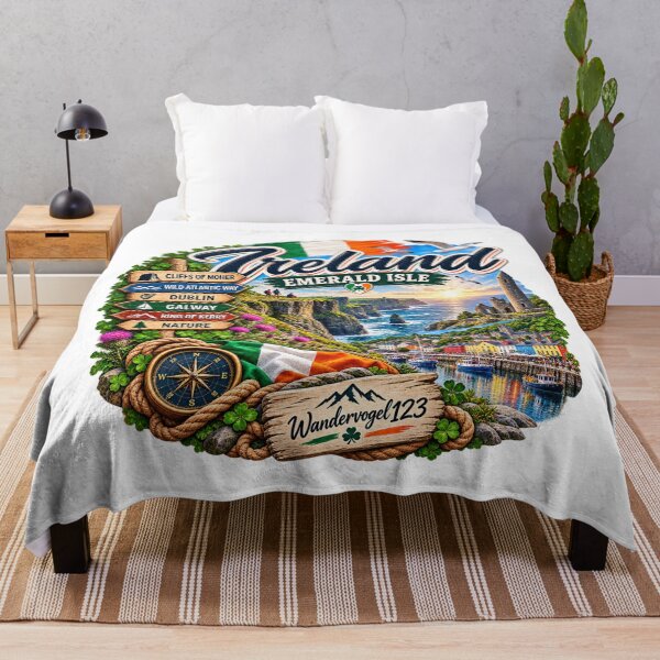 Item preview, Ireland – Cliffs of Moher, Wild Atlantic Way & Emerald Isle Vintage Design designed and sold by Wandervogel123.