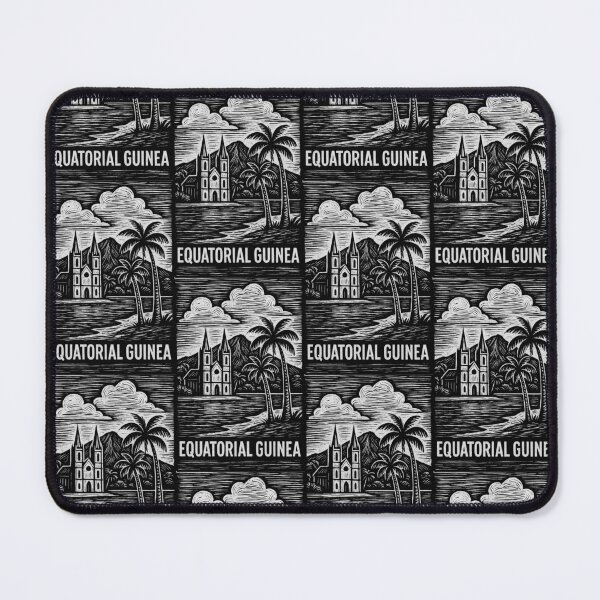 Item preview, Equatorial Guinea Linocut Style  designed and sold by Thistle-TShop.