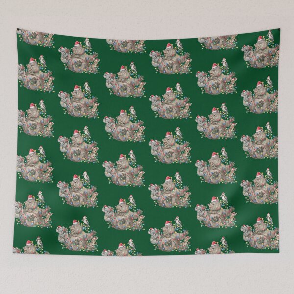 Item preview, Festive Aussie Animal Christmas Crew on Forest Green – Wombat Koala Kookaburra Apparel designed and sold by Wennebabs.