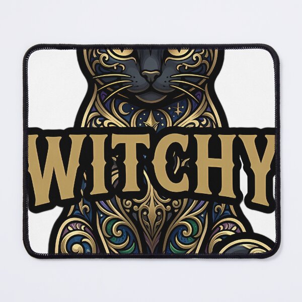 Item preview, Witchy Black Cat Emblem - Witch Aesthetic Gothic Art designed and sold by IllumeInk.