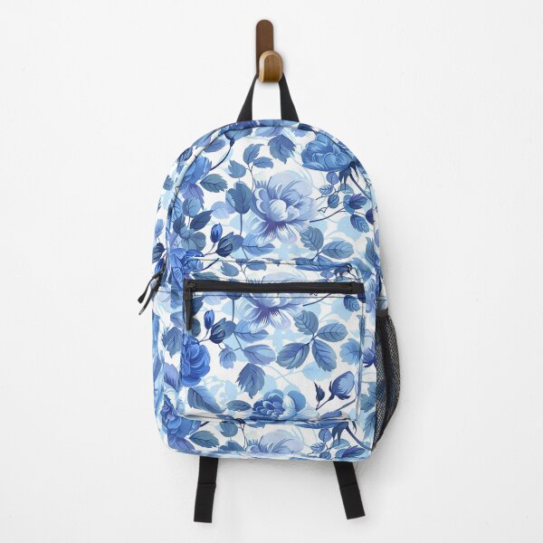 Item preview, Vintage Painterly Blue Floral Pattern on White designed and sold by Alfredus.