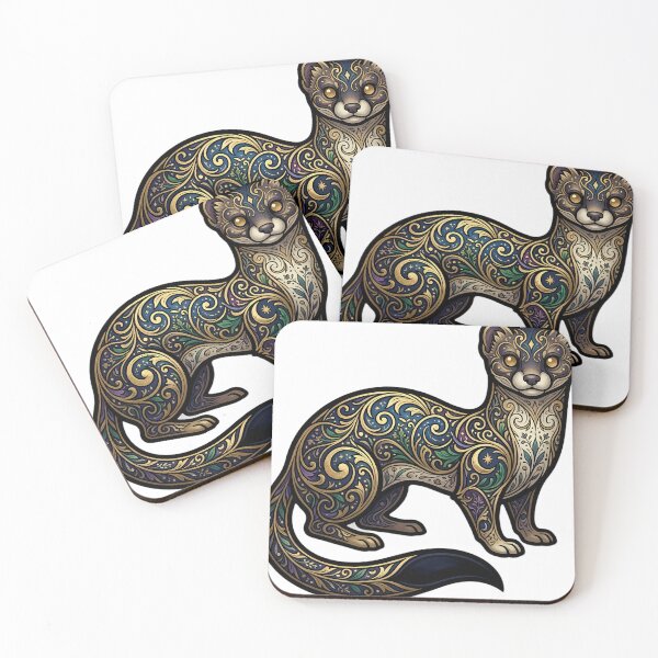 Item preview, Witchy Stoat Emblem - Witch Aesthetic Gothic Art designed and sold by IllumeInk.
