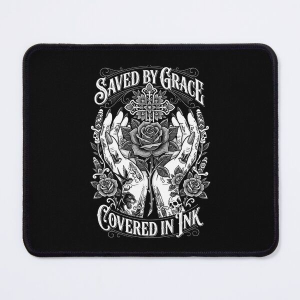 Item preview, Saved By Grace Covered In Ink Tattoo Lover Inked Rose Girl designed and sold by GrandeDuc.