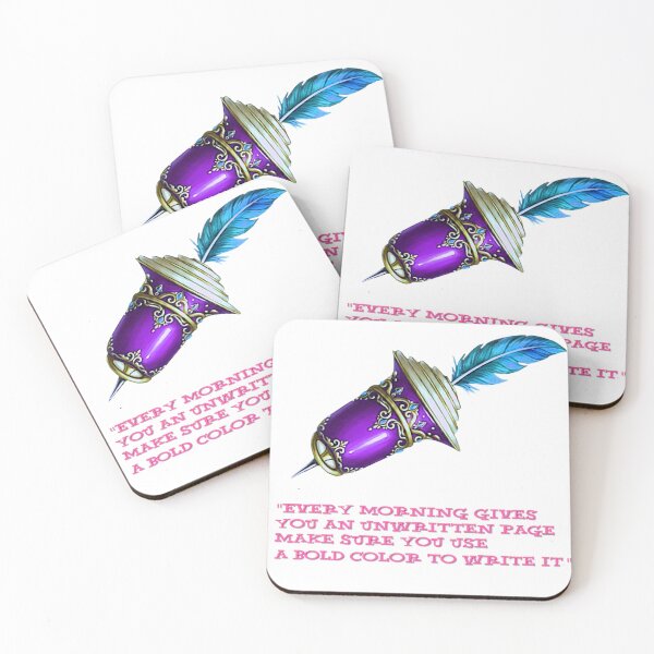 Item preview, nspirational Daily Reflection with Vintage Quill Illustration designed and sold by blacK1982White.