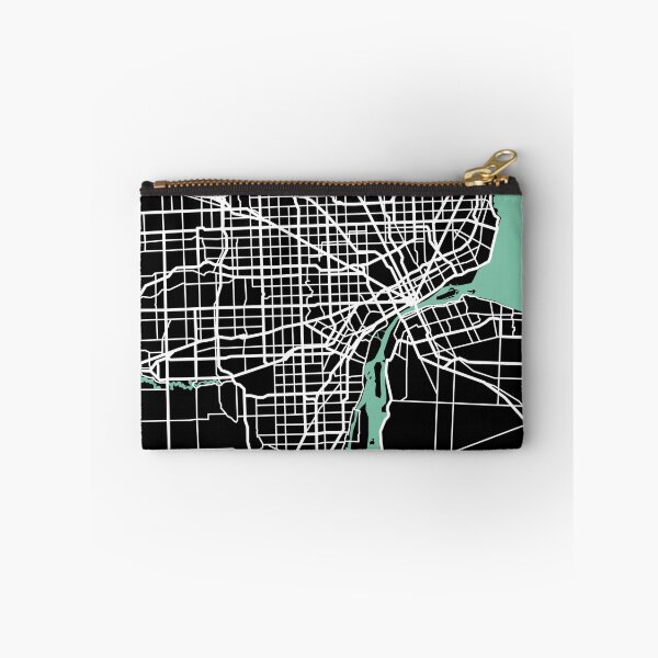 Item preview, Detroit Map Michigan City USA Travel Souvenir designed and sold by MapsByLeo.
