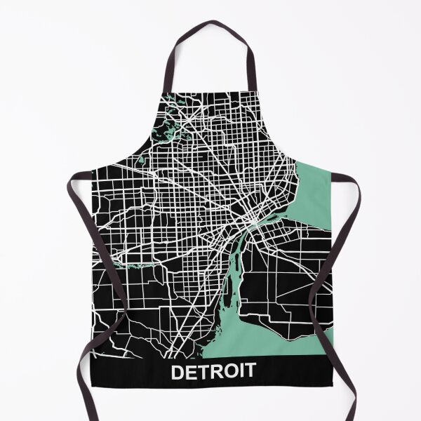 Item preview, Detroit Map Michigan City USA Travel Souvenir designed and sold by MapsByLeo.
