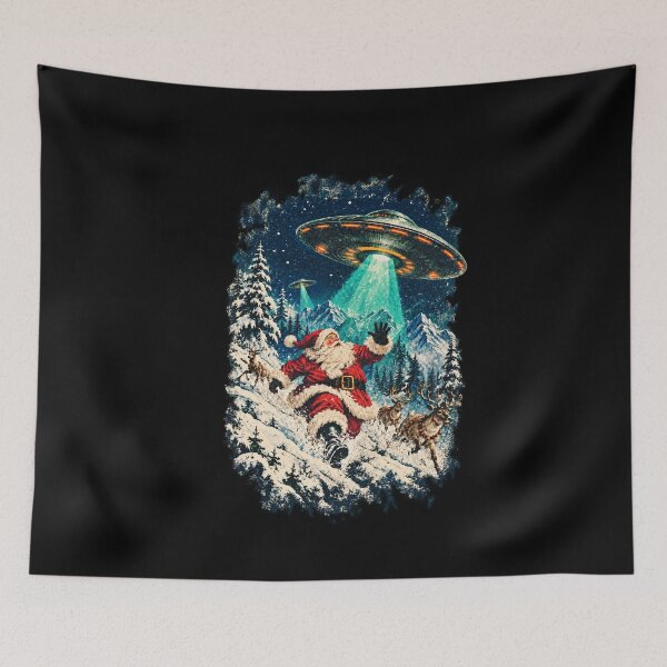 Item preview, Vintage Santa UFO Christmas designed and sold by MurillaJeremy.