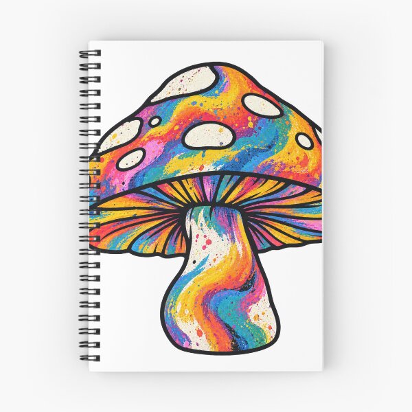 Item preview, Colorful Psychedelic Mushroom Watercolor Rainbow Mushrooms Boho designed and sold by LongIslandDesgn.