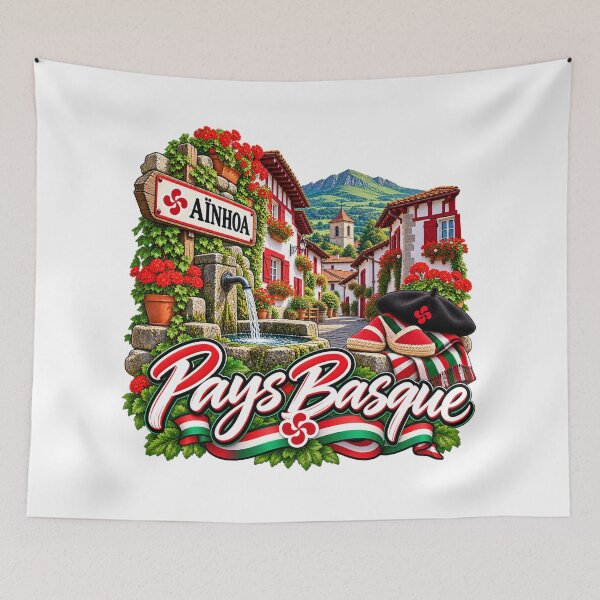 Item preview, Ainhoa Basque Village – Traditional Houses and Stone Fountain designed and sold by Gino64.