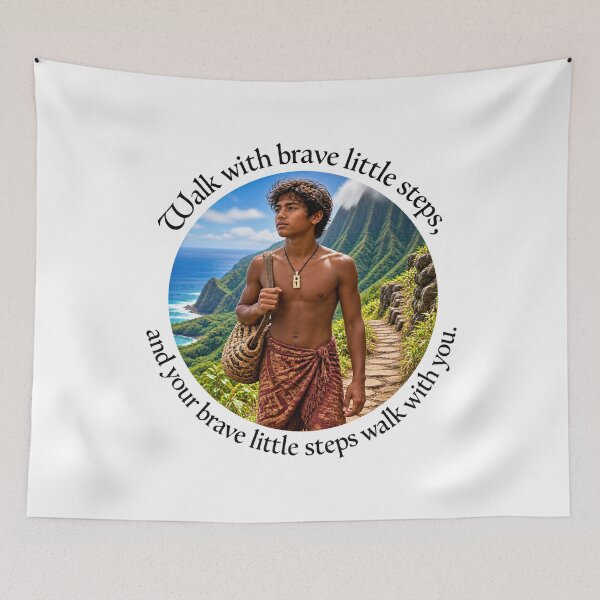 Item preview,  Polynesian Resilience Proverb - Walk with brave little steps | Pacific Art designed and sold by ShakaLife.org.