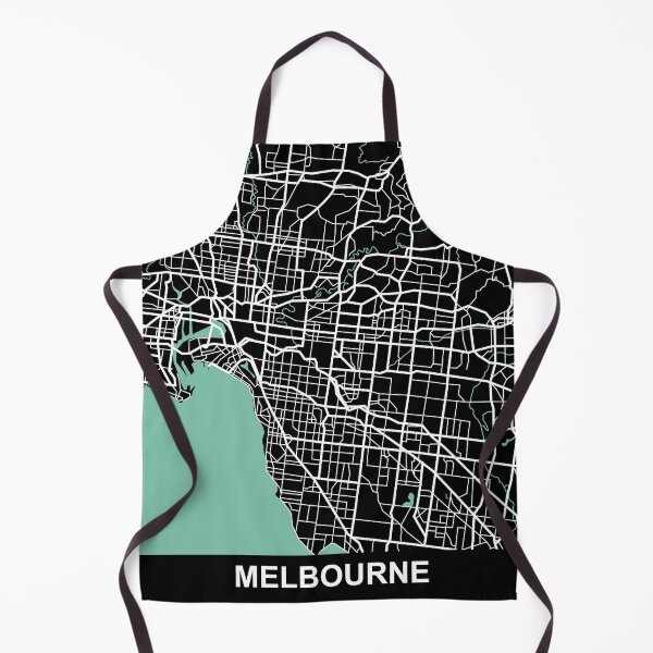 Item preview, Melbourne Map City Australia Travel Souvenir designed and sold by MapsByLeo.