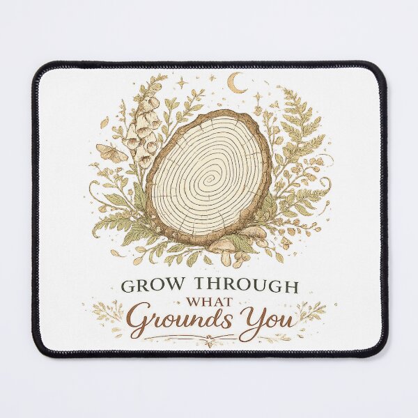 Item preview, Grow Through What Grounds You Tree Rings Botanical Cottagecore Nature Design designed and sold by inkoutninja.