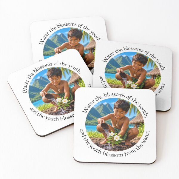 Item preview, Polynesian Community Proverb - Water the blossoms of the youth | Pacific Art designed and sold by ShakaLife.org.