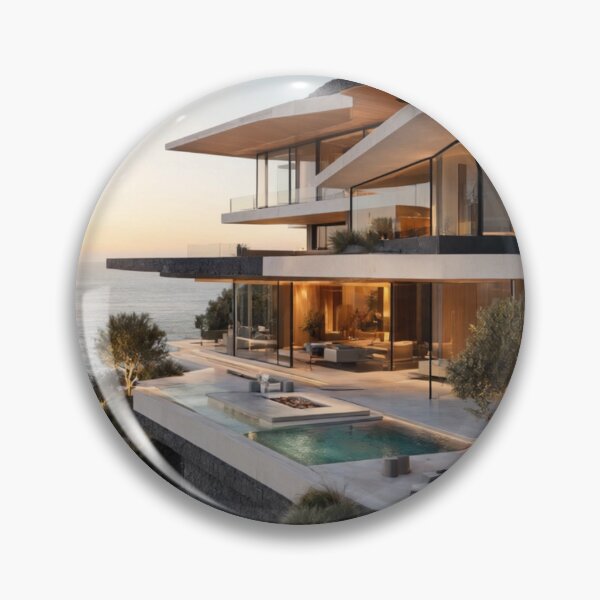 Item preview, Oceanfront Modern Masterpiece - Contemporary Cliff House Art designed and sold by nhk999.