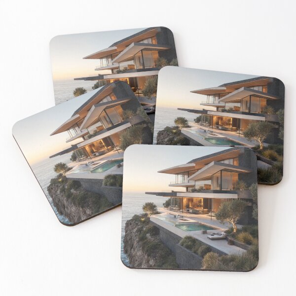 Item preview, Oceanfront Modern Masterpiece - Contemporary Cliff House Art designed and sold by nhk999.