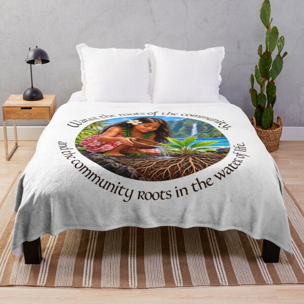 Item preview, Polynesian Community Proverb - Water the roots of the community | Pacific Art designed and sold by ShakaLife.org.