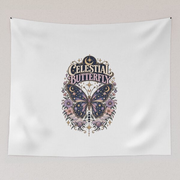 Item preview, Celestial Butterfly Vintage Moon and Stars Aesthetic designed and sold by EssentialsWear.