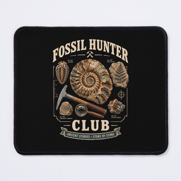 Item preview, Fossil Hunter Club Vintage Ammonite Paleontology designed and sold by DeliqBrands.