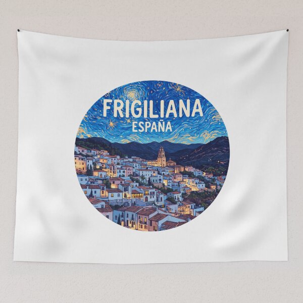 Item preview, Frigiliana España: Starry Night Village Design designed and sold by CircinusStore.