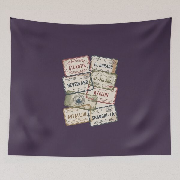 Item preview, Vintage Passport Stamps – Travel & Adventure Aesthetic designed and sold by IrhaArts.
