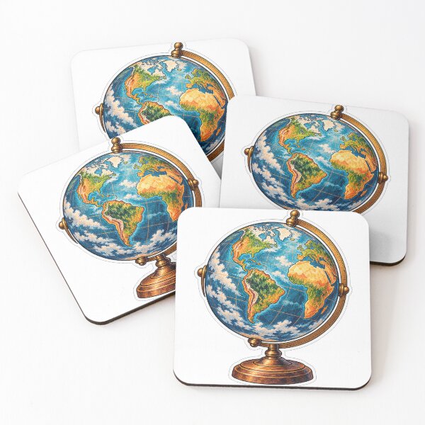 Item preview, Vintage Globe World Map Antique Travel Adventure designed and sold by LongIslandDesgn.